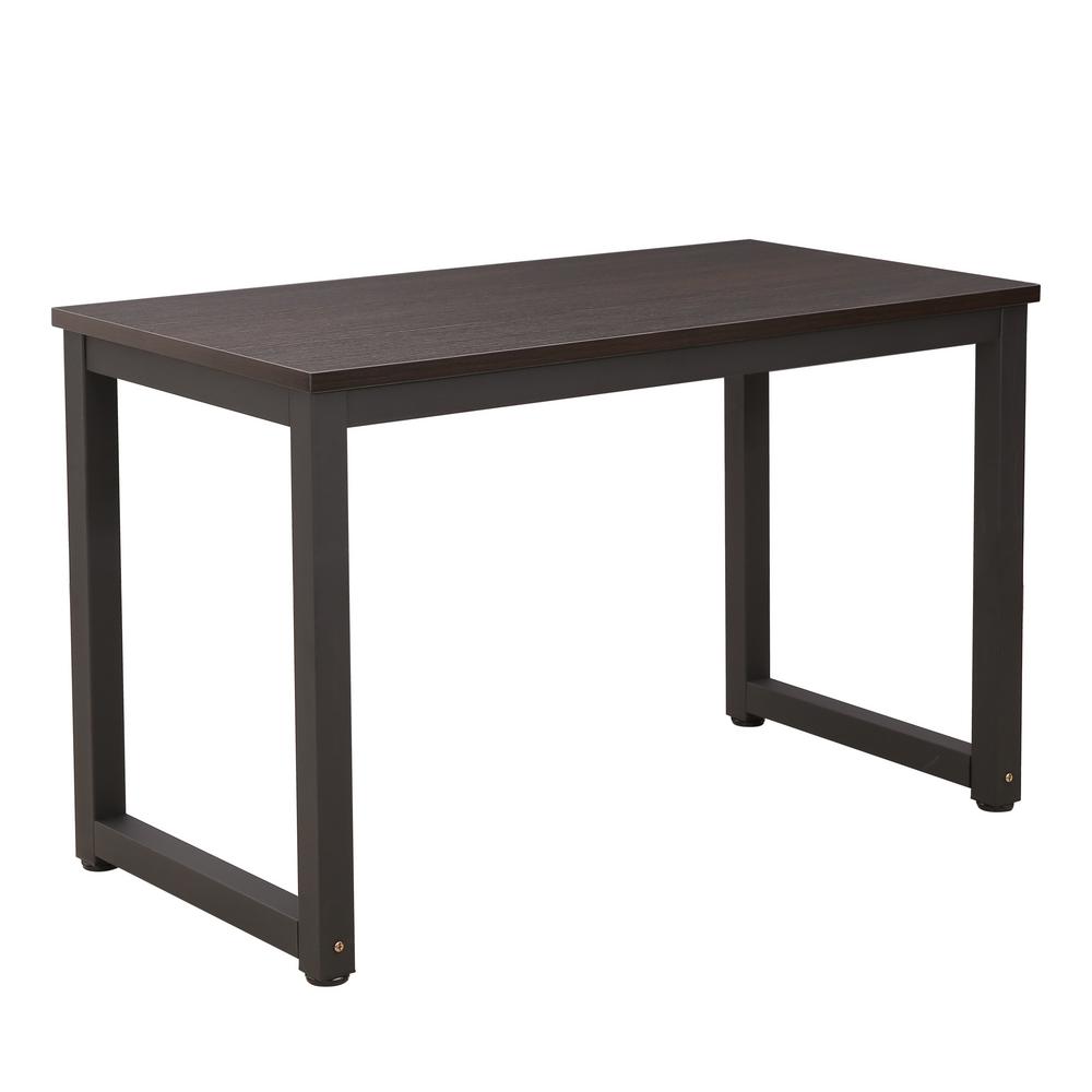 Poly And Bark Daria Dark Walnut And Black Office Desk Em 322 Bk