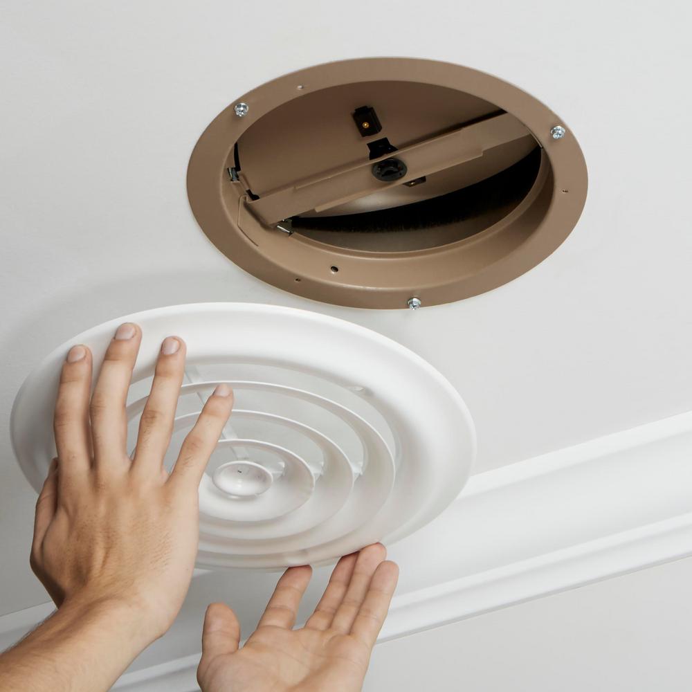 Everbilt 8 In White Round Diffuser E800 08 The Home Depot