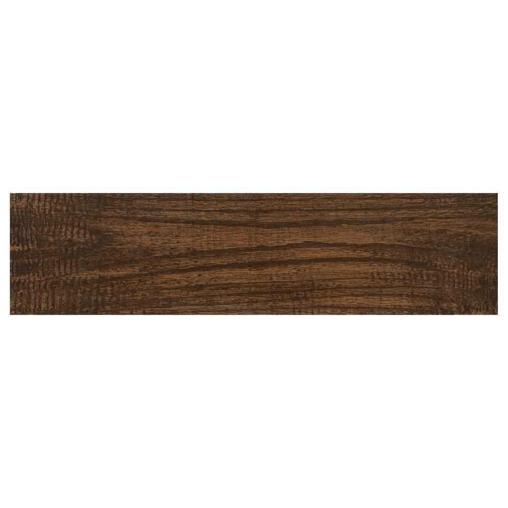 MARAZZI Montagna Gunstock 6 in. x 24 in. Glazed Porcelain Floor and