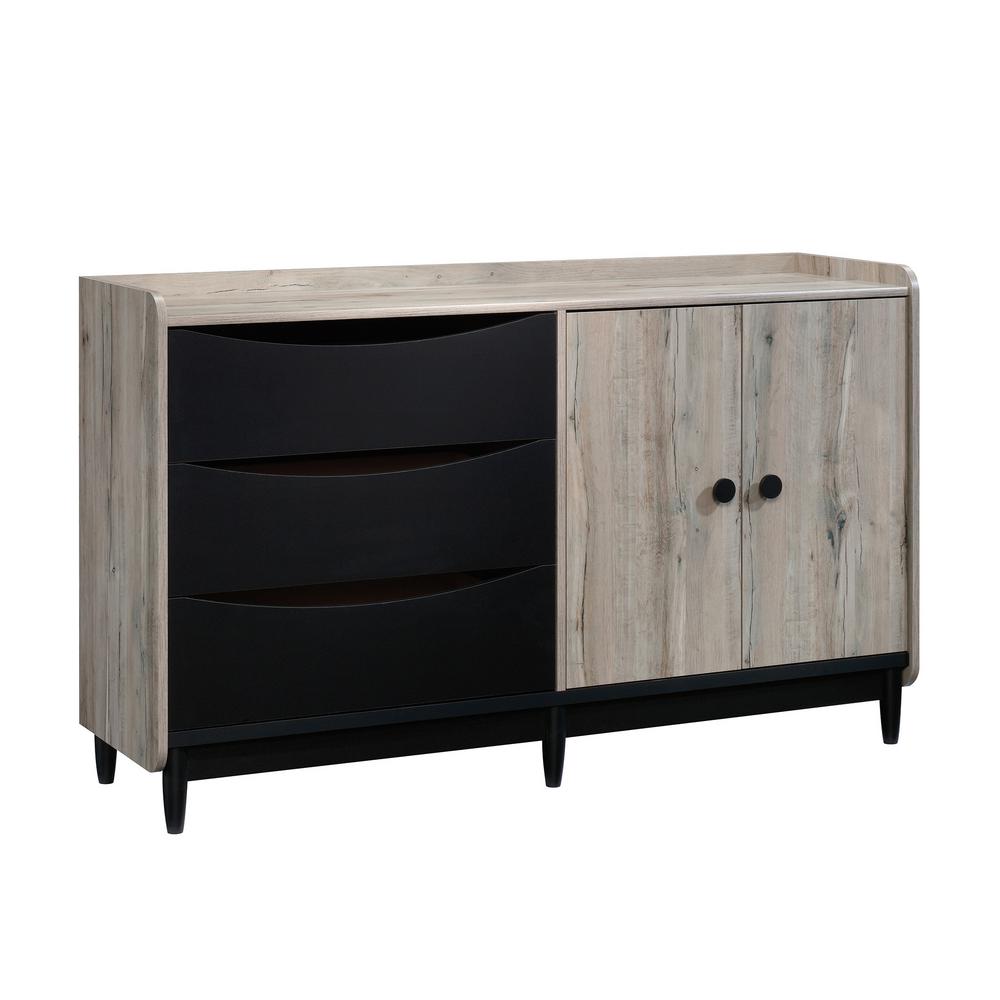 SAUDER Palladia 61 In. Oak Engineered Wood Corner TV Stand With 2 ...