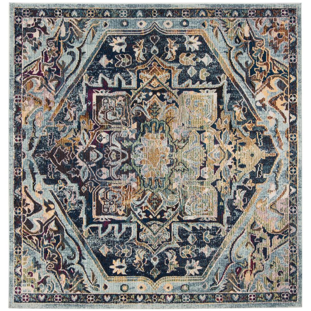 Safavieh Savannah Navy Cream 7 Ft X Square Area Rug