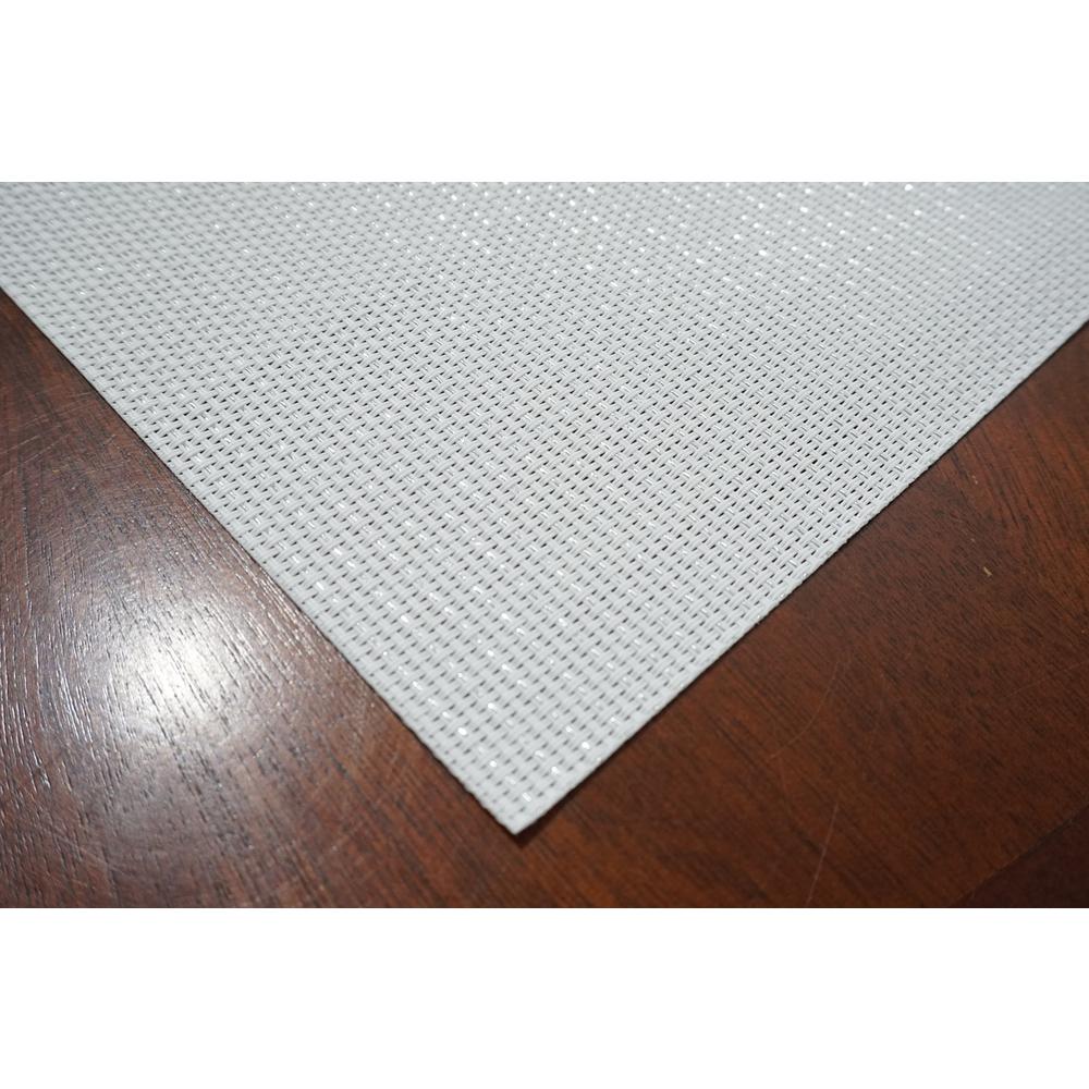 Dainty Home Natural Shimmer White Woven Textilene Reversible Rectangle Placemats Set Of 6 6ns1319wh The Home Depot