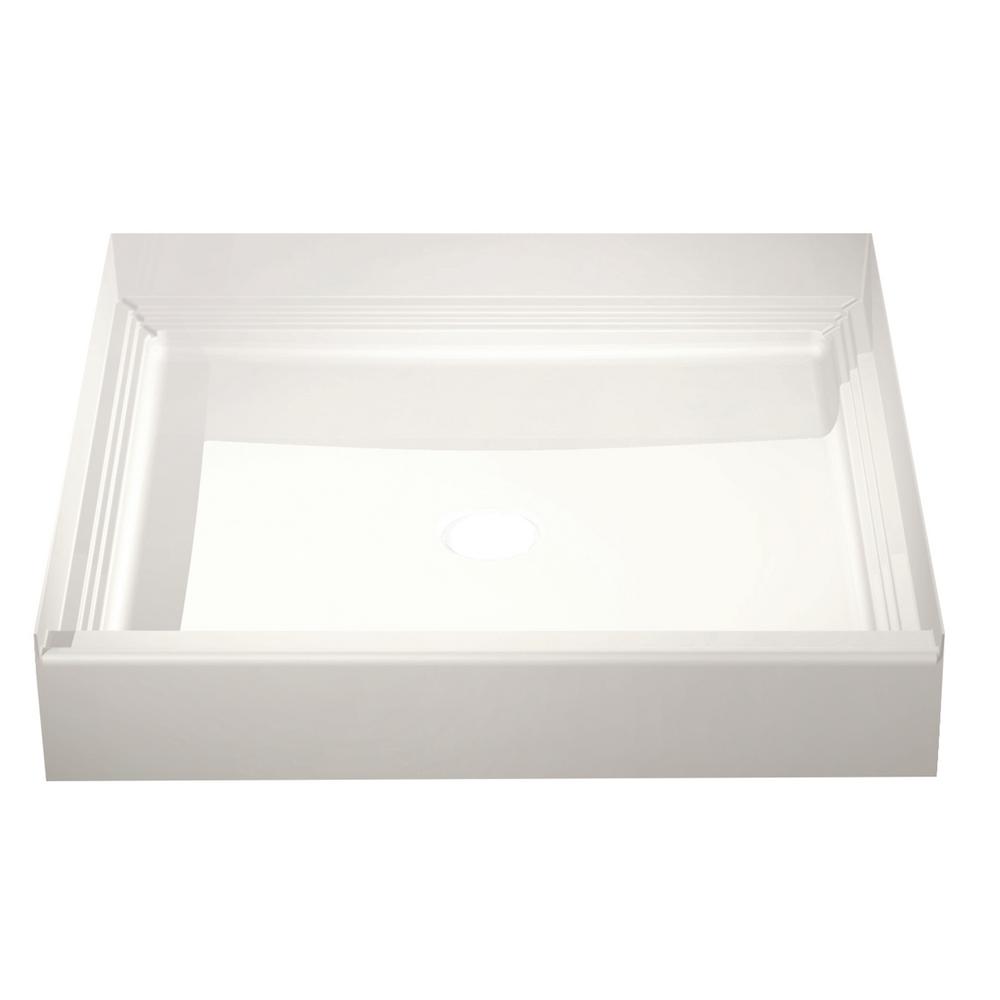 Aquatic A2 36 in. x 36 in. Single Threshold Center Drain Shower Base in White3636CPANAW The