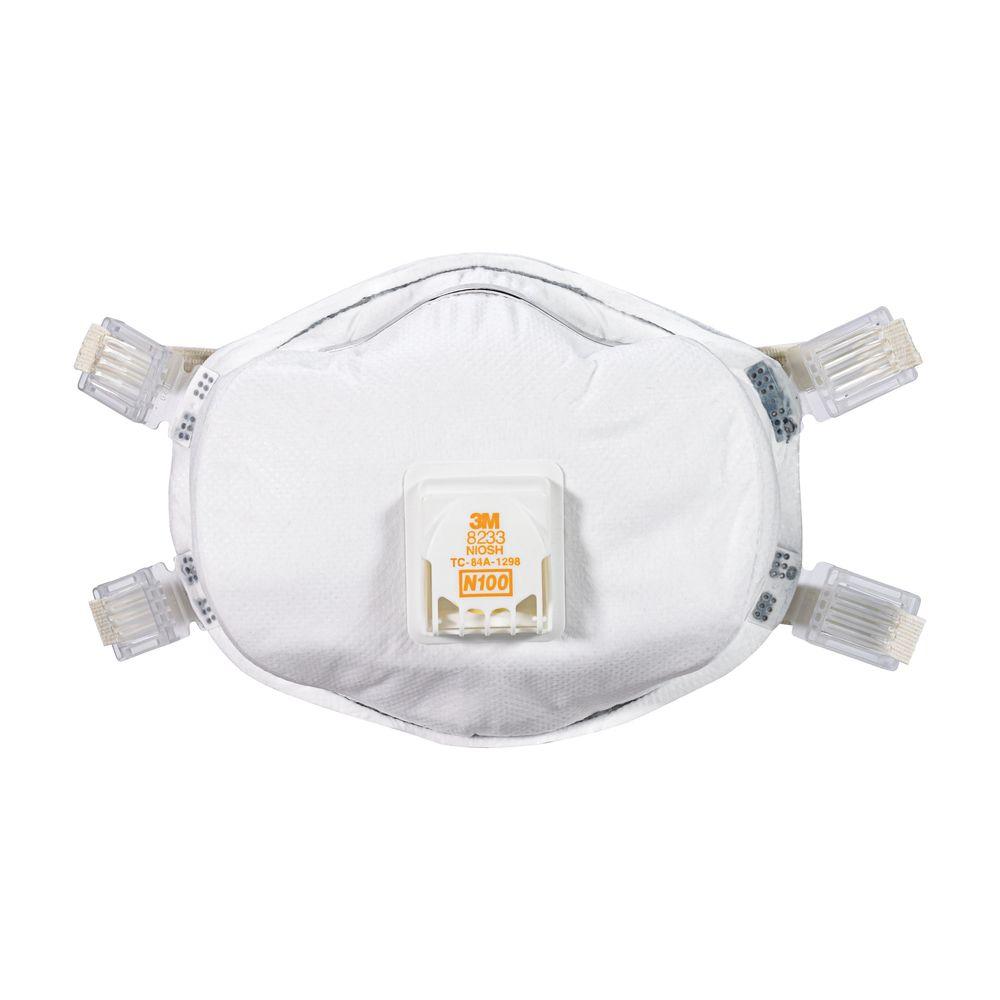 3M N100 Lead Paint Removal Valved Respirator Mask8233PC1BNA The