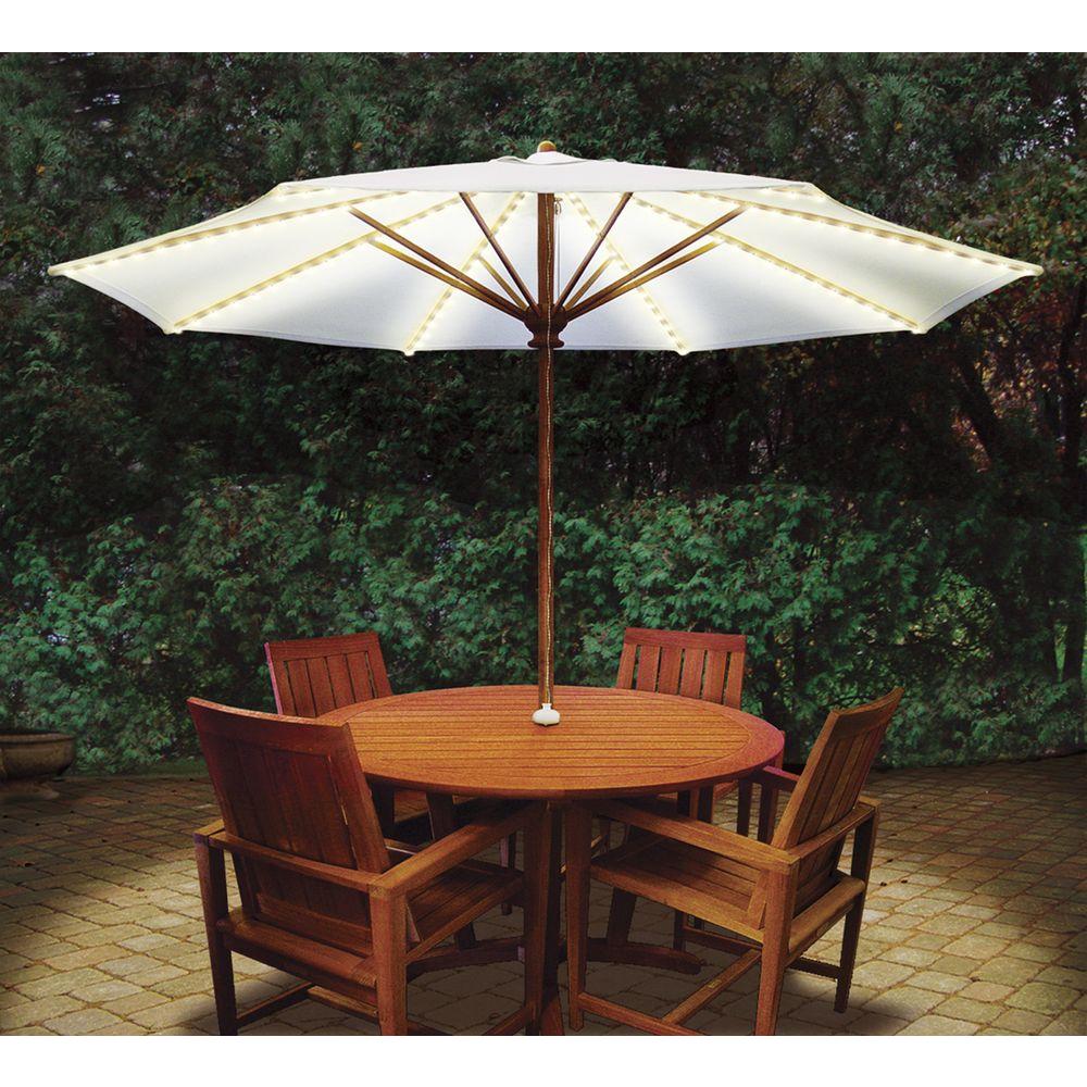 umbrella with lights for patio table