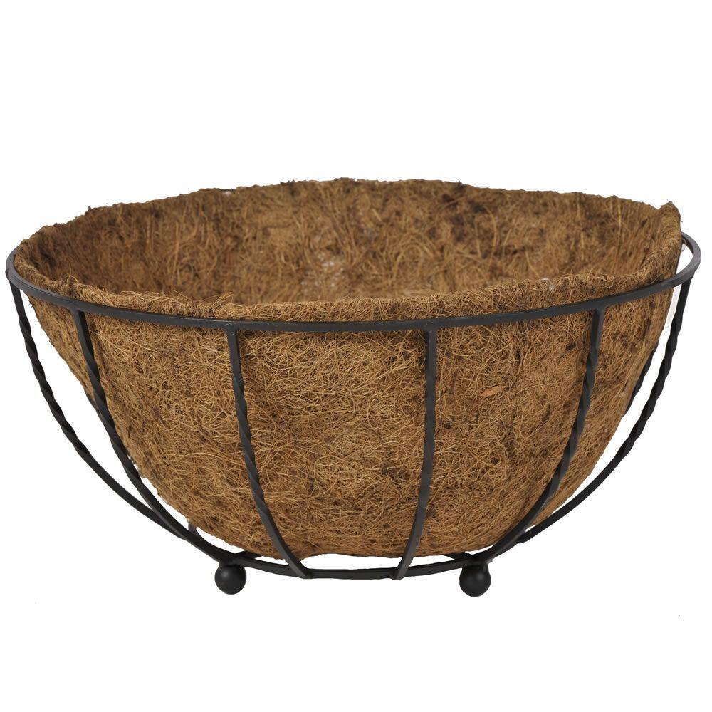 UPC 026546427361 product image for Gilbert & Bennett 14 in. Dia Canterbury Metal Floor Planter, Black | upcitemdb.com