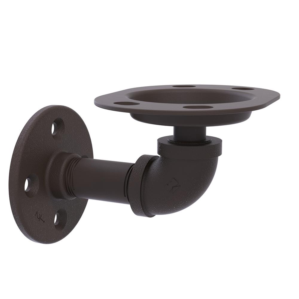 Allied Brass Pipeline Collection Wall Mounted Toothbrush Holder In Oil Rubbed Bronze