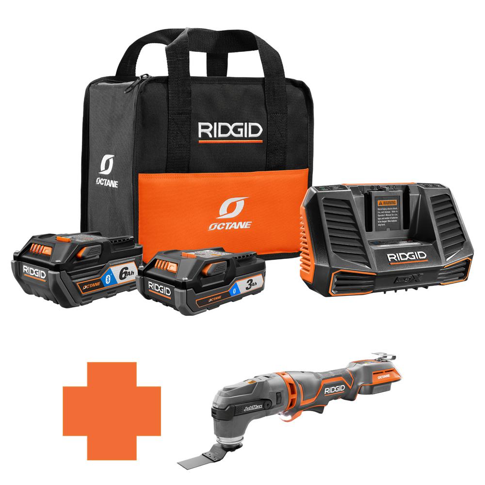 RIDGID 18-Volt OCTANE Battery and 