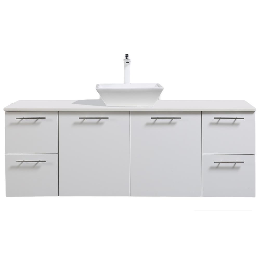 Eviva Single Sink 60 Inch Vanities Bathroom Bath Luxury 60 In W X 21 D Vanity White With Wood