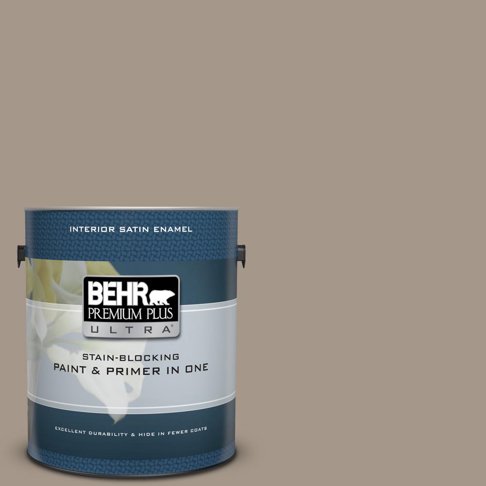 BEHR Premium Plus Ultra 1 gal. N2204 Shiitake Satin Enamel Interior