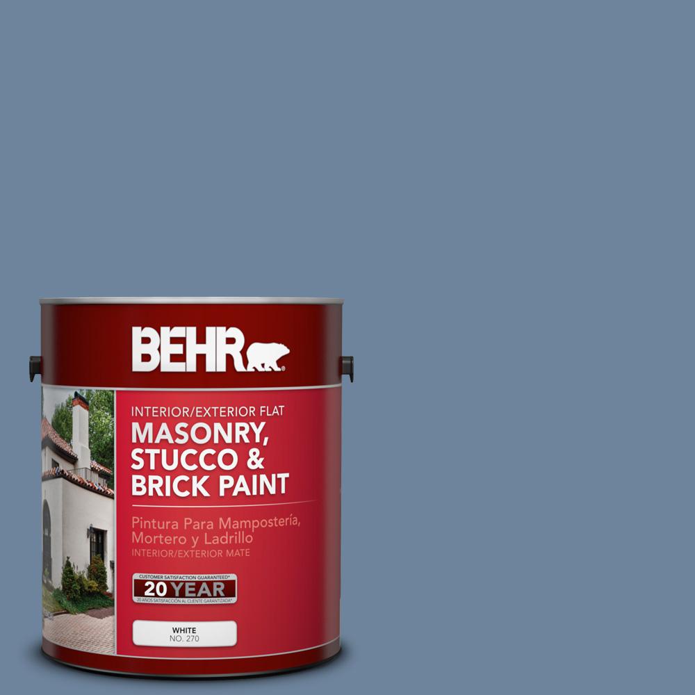 BEHR 1 Gal S520 5 Thundercloud Flat Interior Exterior Masonry Stucco   Thundercloud Behr Masonry Brick Stucco Paint 27201 64 1000 