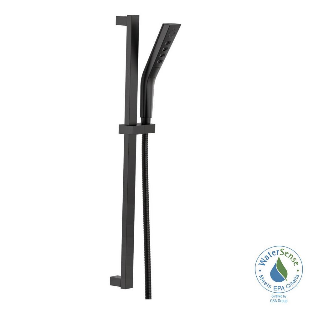 Delta Pivotal 3Spray Hand Shower with Slide Bar in Matte Black51799BL The Home Depot