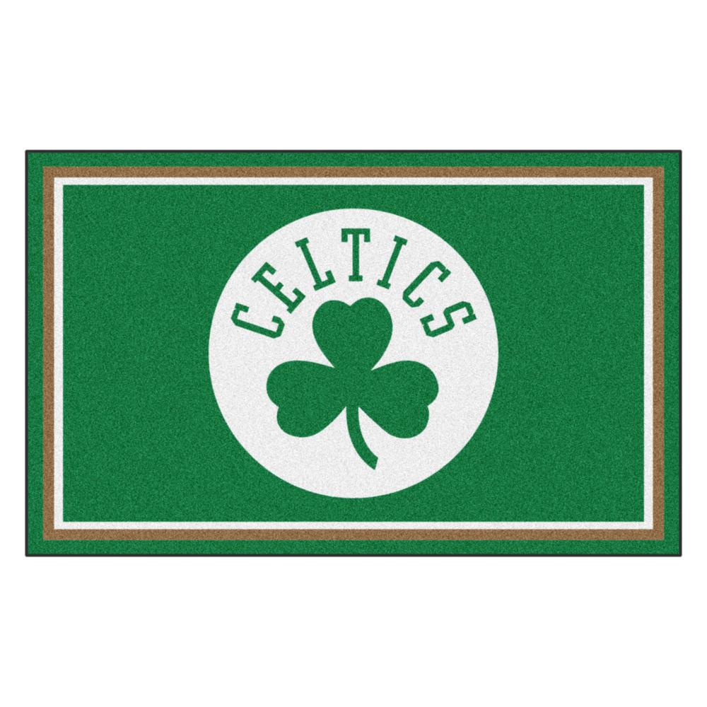 Fanmats Nba Boston Celtics Green 4 Ft X 6 Area Rug 20419 Nba Boston Celtics Green 4 Ft X 6 Area Rug