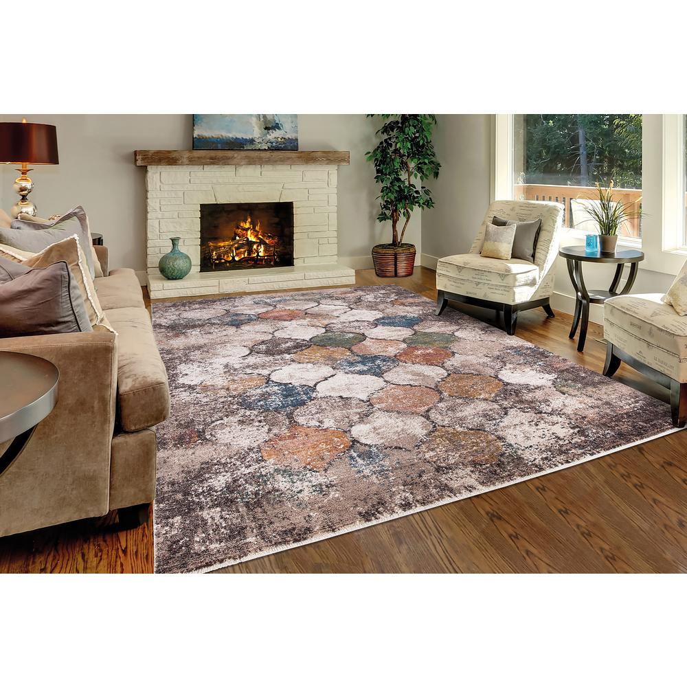 Stylewell Alino Multi 8 Ft X 10 Ft Quatrefoil Area Rug 51097 The Home Depot