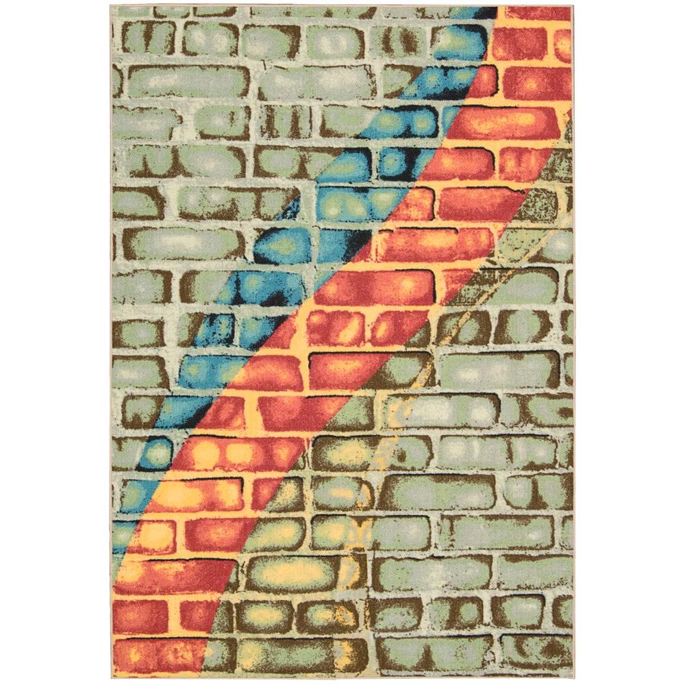 Nourison Overstock Gotta Get it Grey 4 ft. 6 in. x 6 ft. 6 in. Area Rug