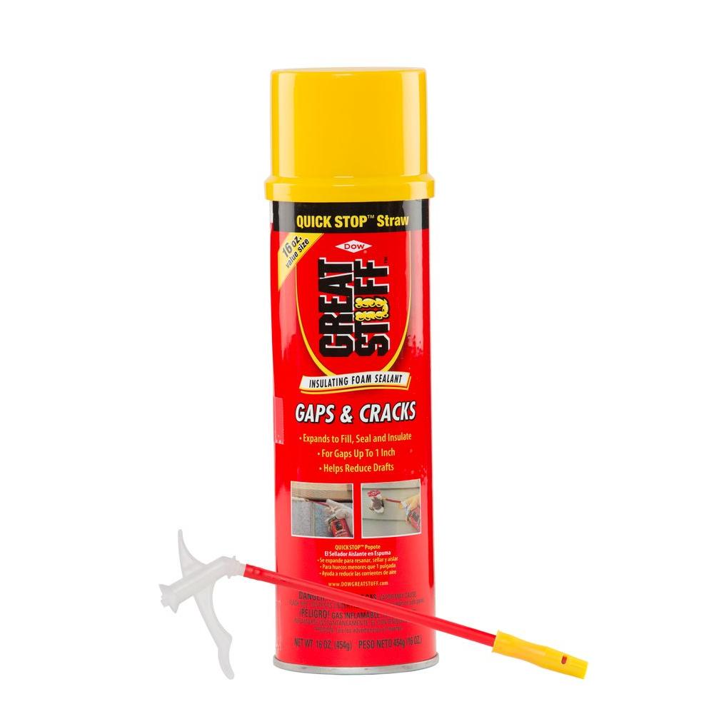 GREAT STUFF 16 oz. Gaps and Cracks Insulating Foam Sealant with Quick ...