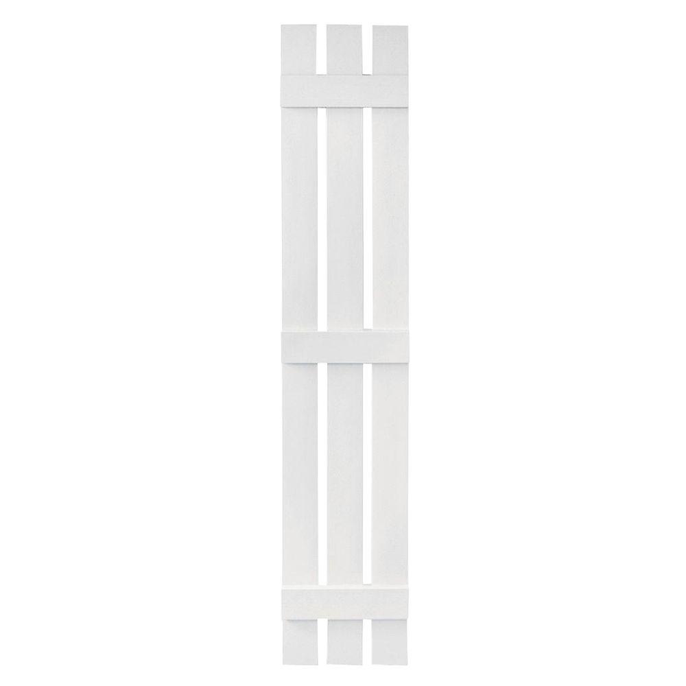 Builders Edge 12 in. x 71 in. BoardNBatten Shutters Pair, 3 Boards