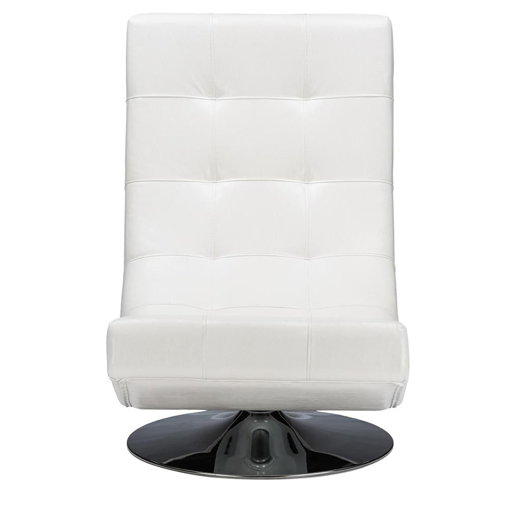 Modern White Faux Leather Accent Chairs The Home Depot Elsa Contemporary White Faux Leather Upholstered Accent Chair