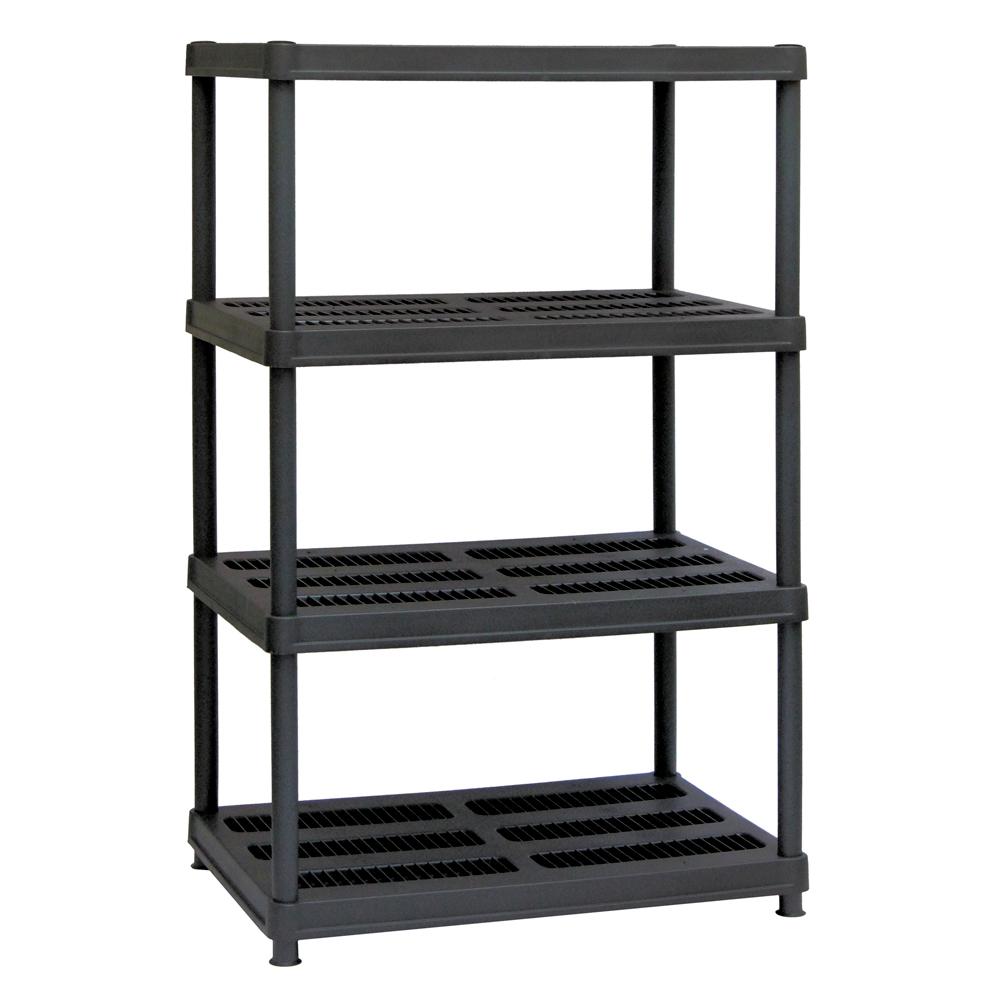 Sandusky 56 in. H x 36 in. W x 24 in. D 4-Shelf Black ...