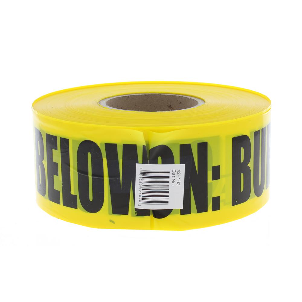 Ideal 3 in. x 1,000 ft. Buried Electrical Line Caution Tape, Yellow (1
