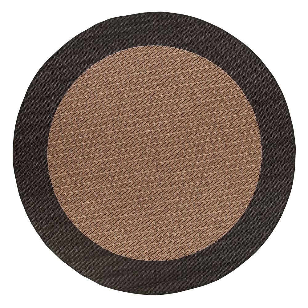 Home Decorators Collection Checkered Field Cocoa 9 ft. Round Area Rug