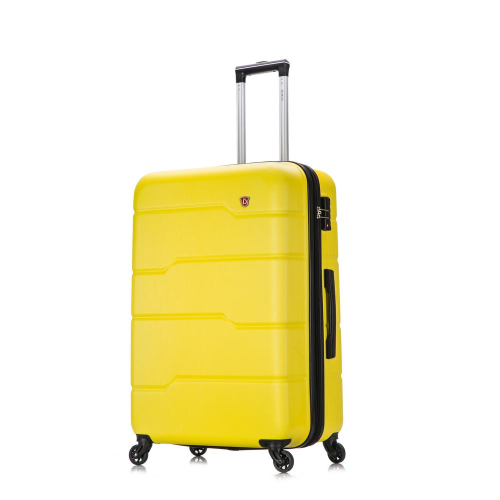 yellow spinner luggage