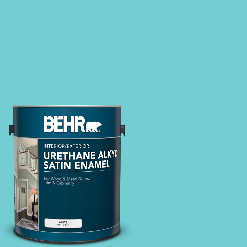 BEHR 1 GAGallon Blue Satin Paint Colors Paint The Home Depot