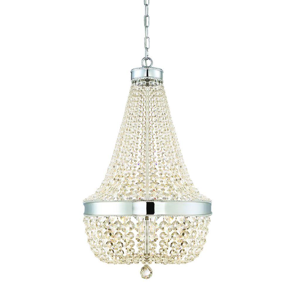 Home Decorators Collection 6-Light Chrome Crystal Chandelier