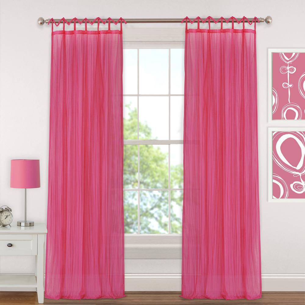 Solid Grant Pink Curtains D Window Treatments The L Polyester Sheer Window Curtain Panel In