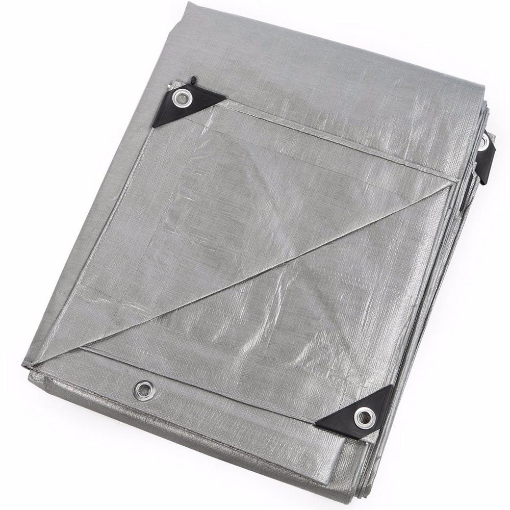 Stark 16 ft. x 20 ft. Silver Heavy Duty AllWeather Proof Poly