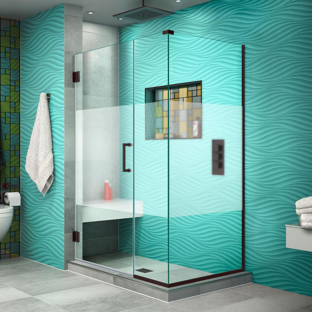 DreamLine Unidoor Plus 363/8 in. x 48 in. x 72 in. Frameless Corner