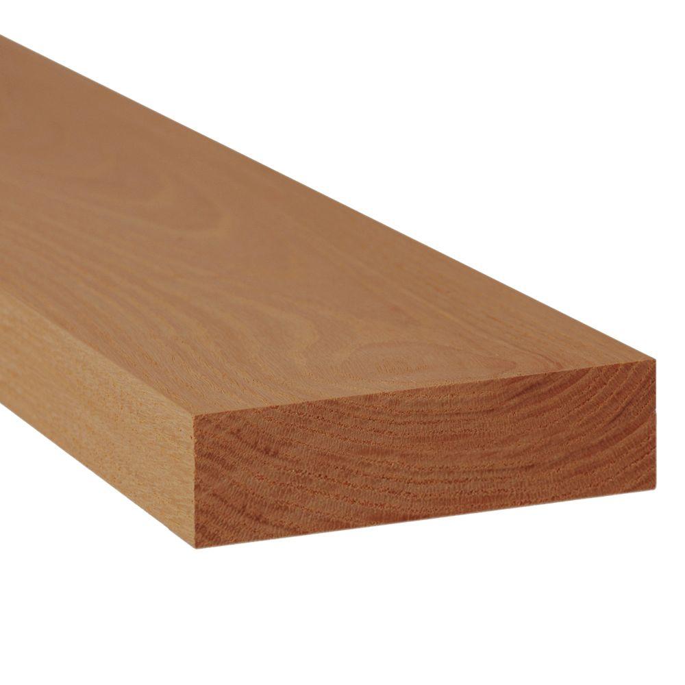 2 in. x 6 in. x 8 ft. Premium S4S Cedar Lumber-281801 - The Home Depot