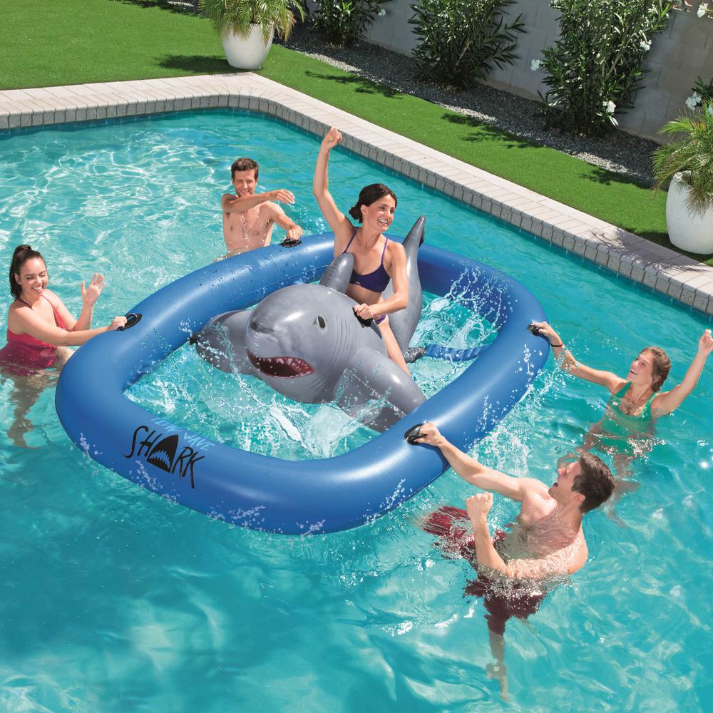inflatable shark pool