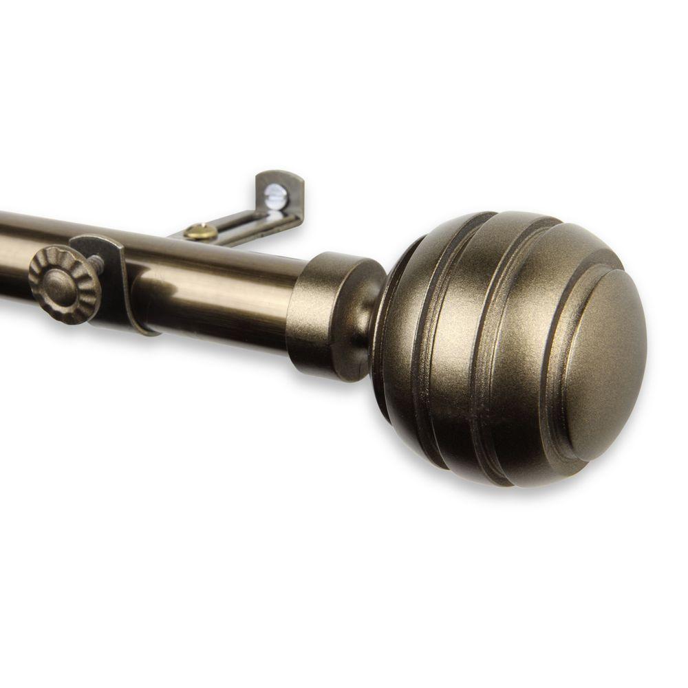 Rod Desyne 66 In 120 In Telescoping Single Curtain Rod Kit In