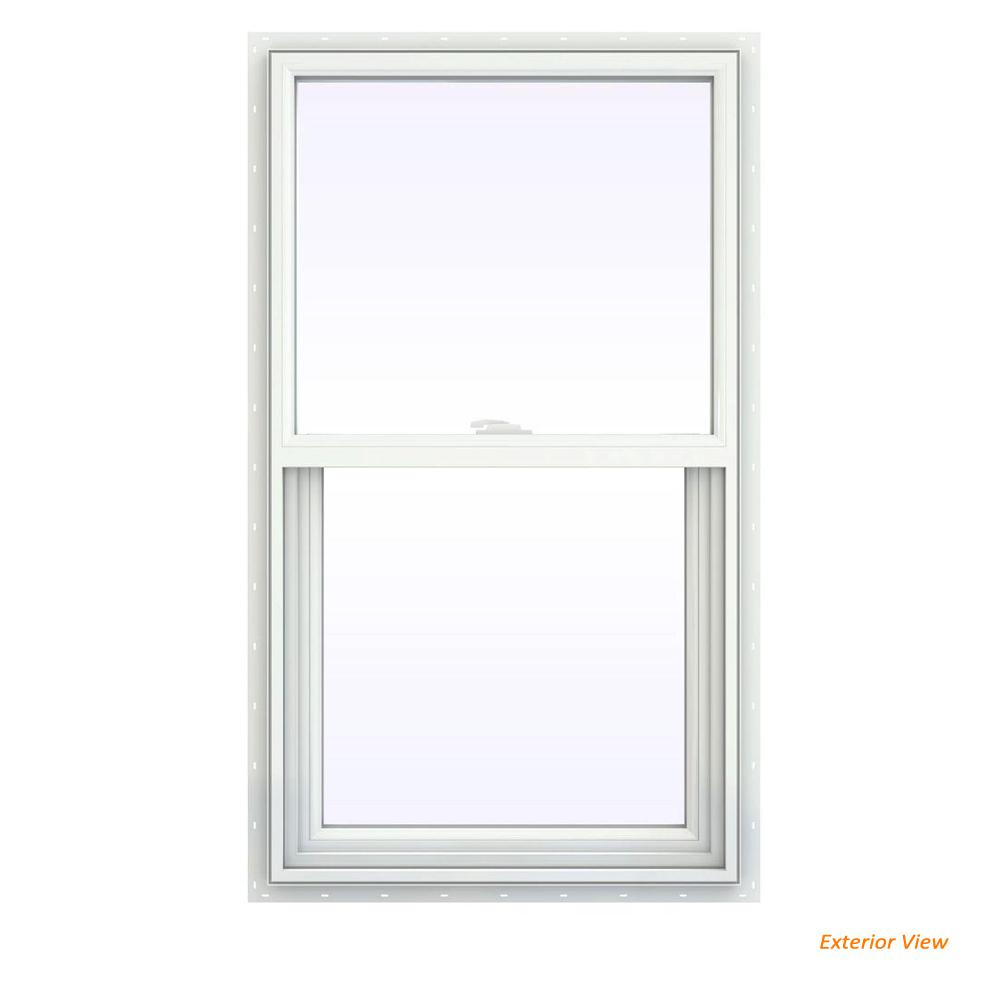 Jeld Wen 23 5 In X 35 V 2500 Series White Vinyl Single Hung Jeld Wen 23 5 In X 35 V 2500 Series White Vinyl