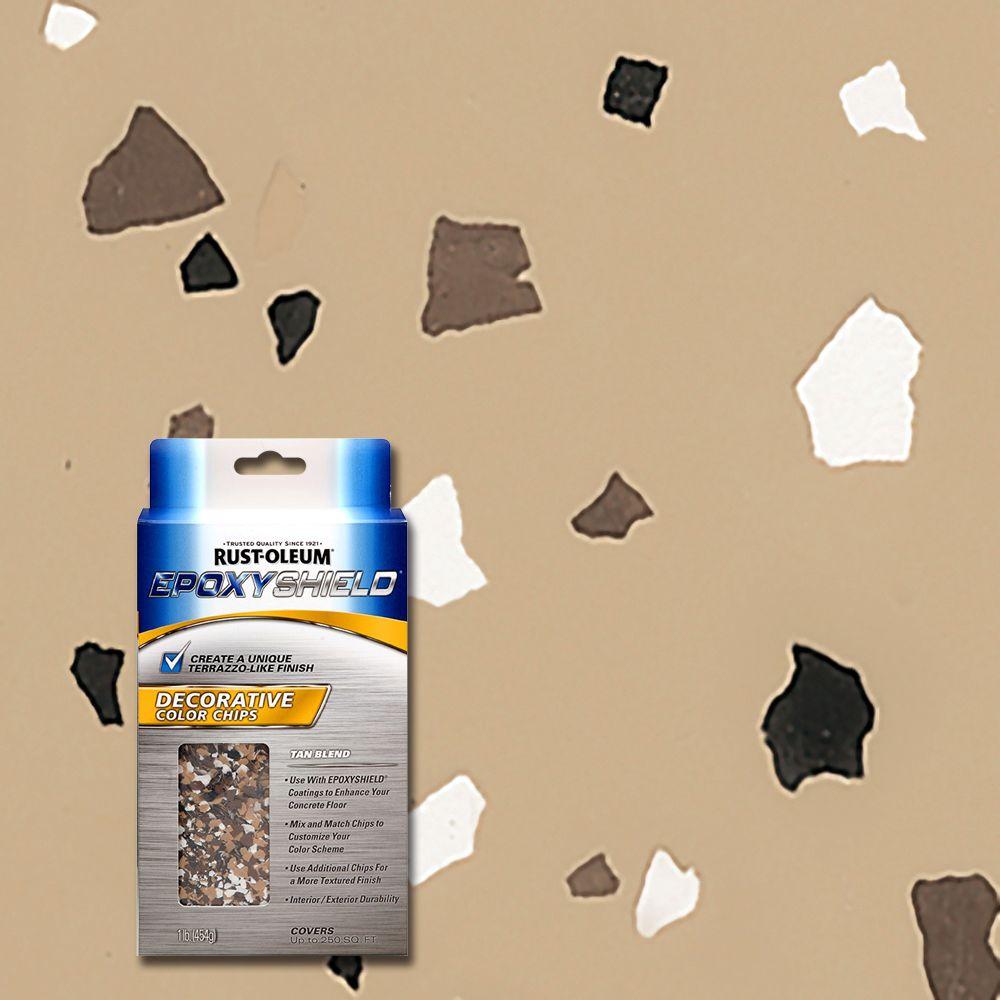 Rust Oleum EpoxyShield 1 Lbs Tan Blend Decorative Color Chips 238470   Rust Oleum Epoxyshield Paint Additives 238470 64 1000 