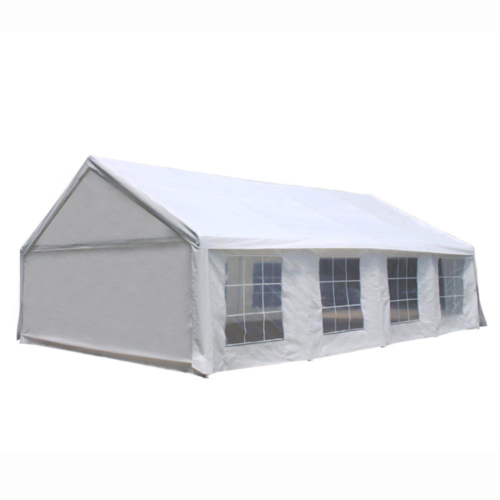 ALEKO 30 Ft X 20 Ft X 10 Ft White Roof PVC Carport