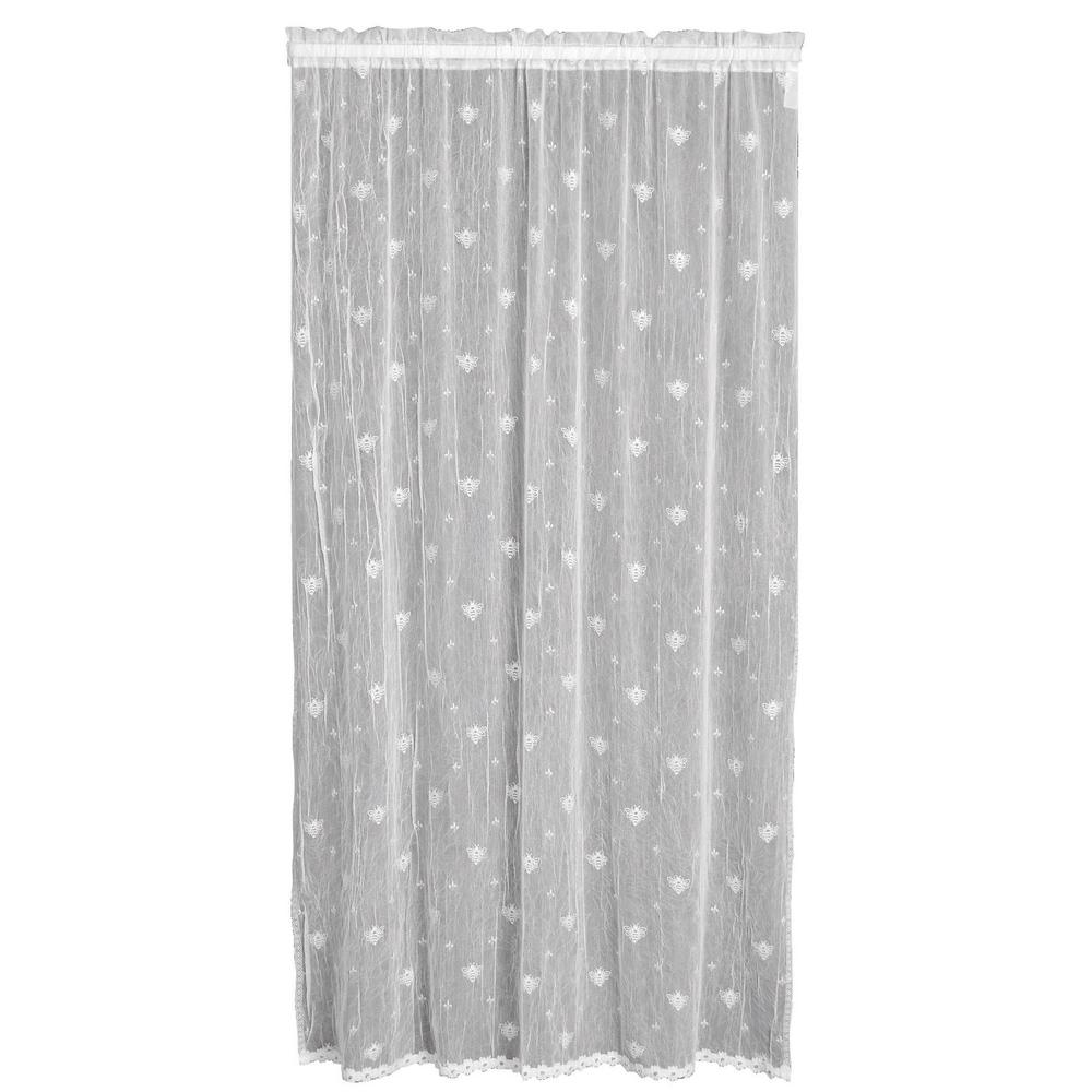Heritage Lace Bee White Curtain 45 In W 96 L 7165w 4596ht Heritage Lace Bee White Curtain 45 In W 96 L