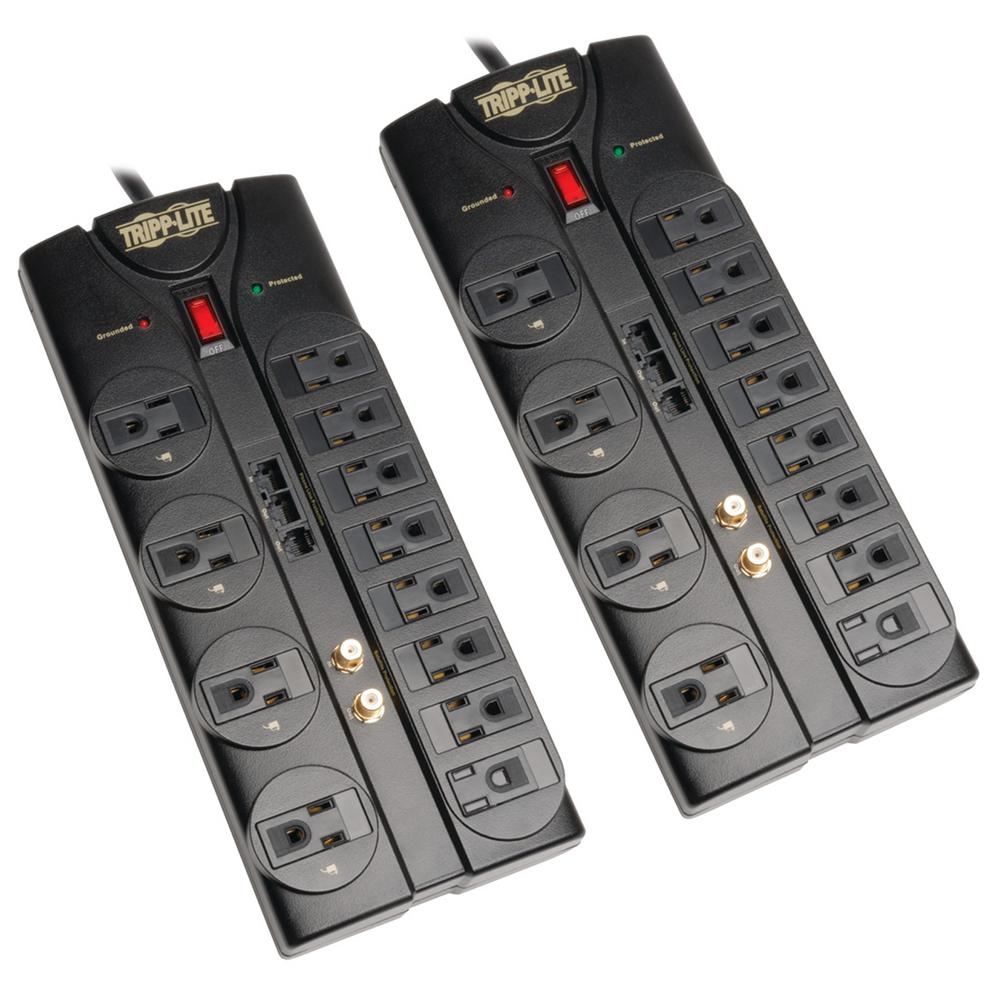 Tripp Lite 12Outlet Surge Protector 2Pack843631141922 The Home Depot