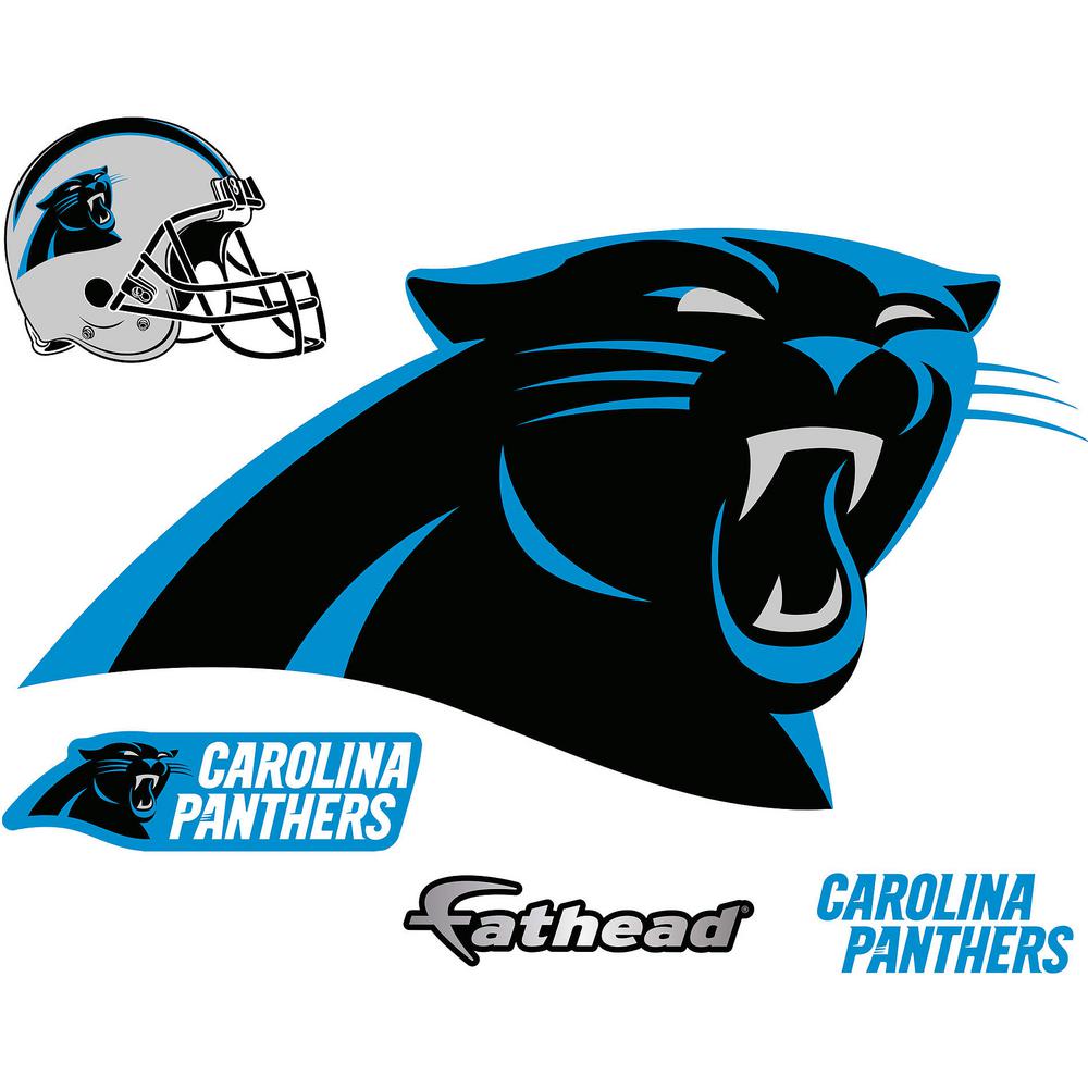 Fathead 31 In H X 57 In W Carolina Panthers Logo Wall Mural 14