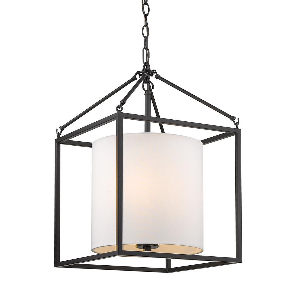 Golden Lighting Manhattan 3 Light Pendant In Matte Black Golden Lighting Manhattan 3 Light Pendant In Matte Black