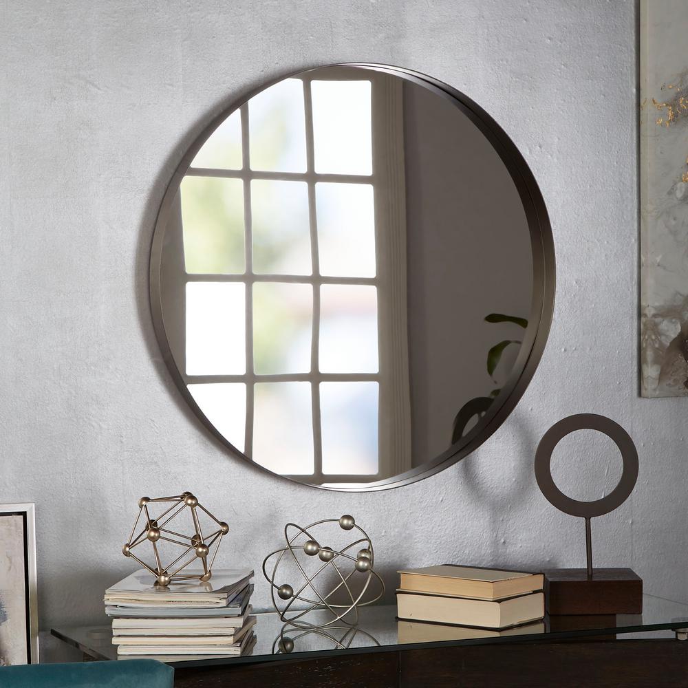 Eagan Round Metal Wall Mirror