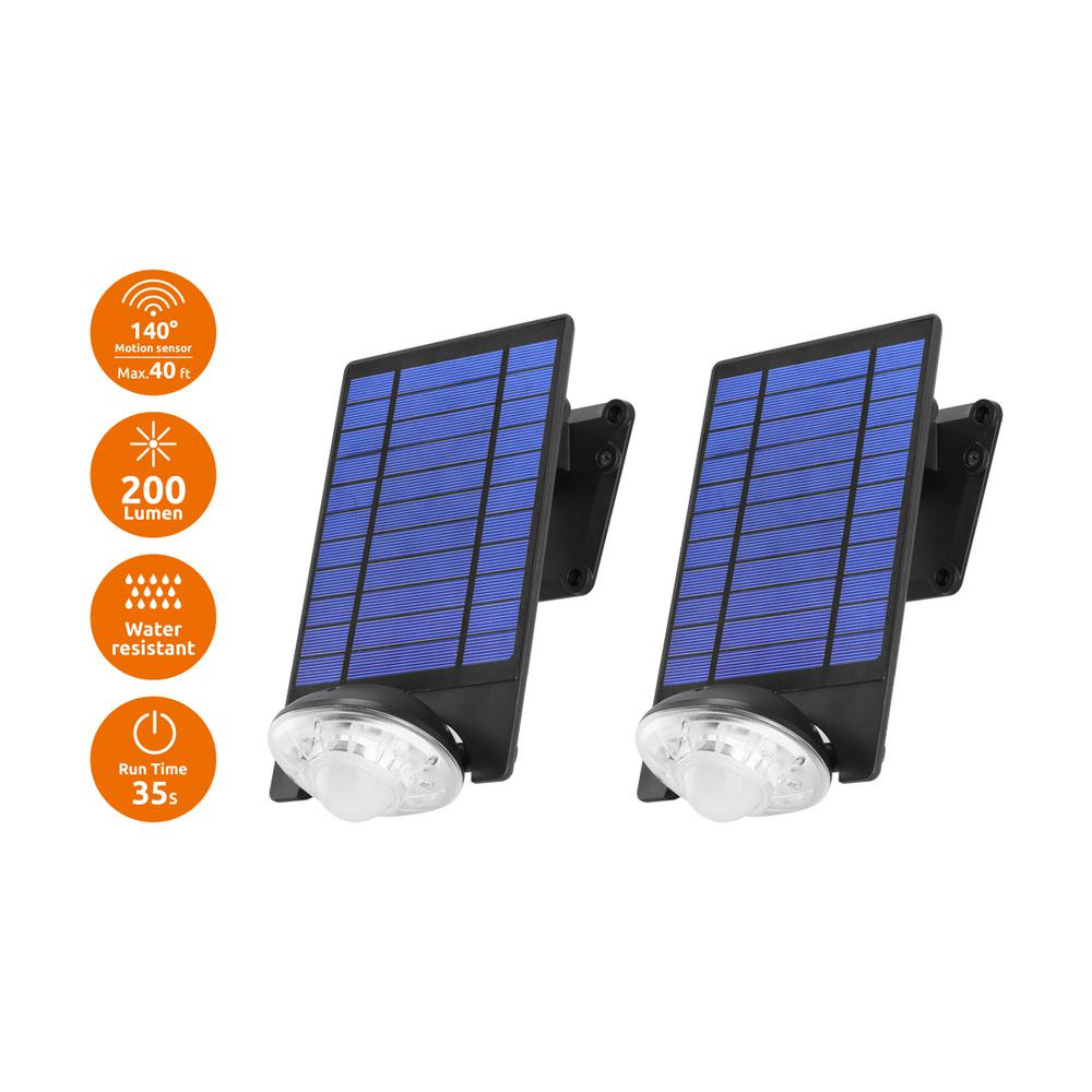 Solar Landscape Lighting Outdoor The Home Depot 170 Lumen Motion Activated Outdoor Adjule Led 6500k Solar