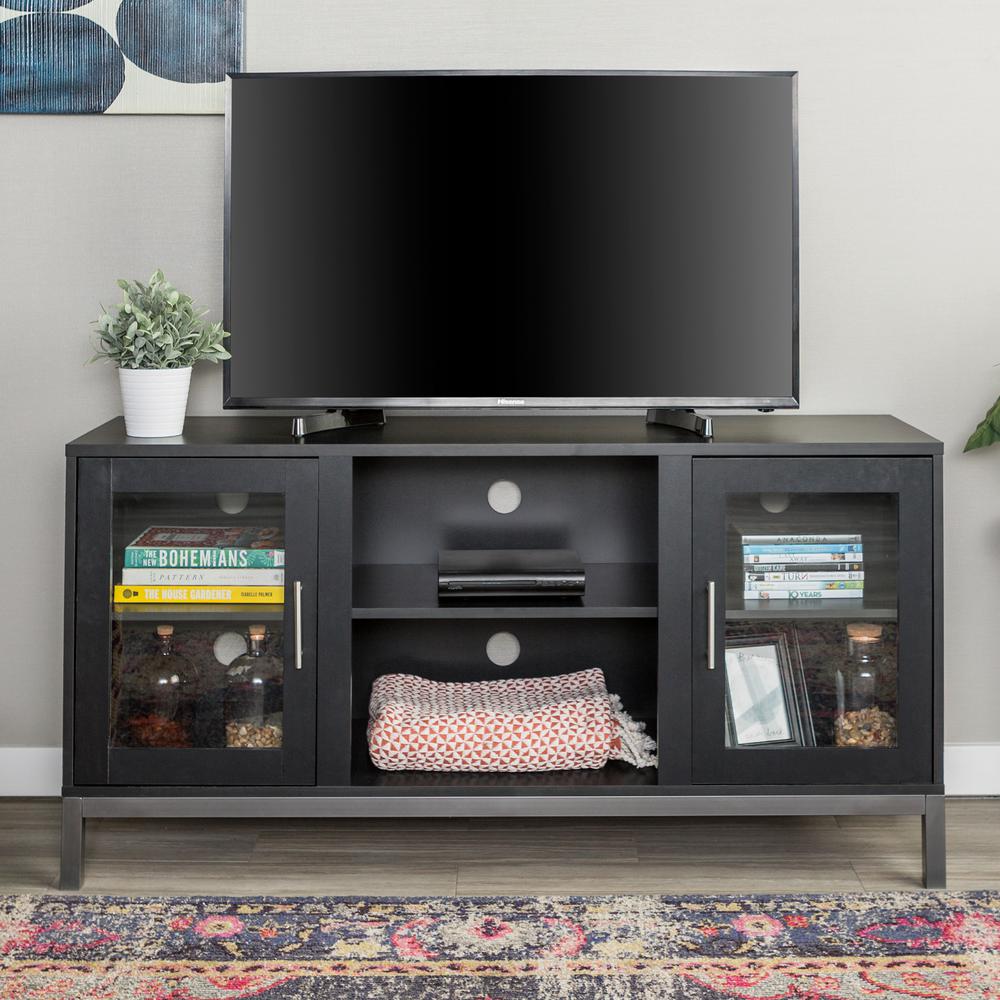 Walker Edison Furniture Company Modern Tv Stand For S Up To 55 Modern Tv Stand For S Up To 55 Black By Walker Edison Furniture Company