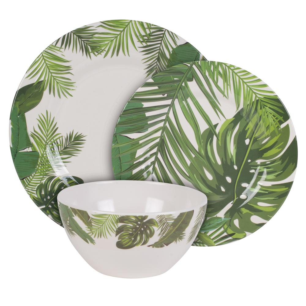 Fitz And Floyd Tropical Fun 12 Piece Melamine Dinnerware Set Fitz And Floyd Tropical Fun 12 Piece Melamine Dinnerware Set Service For 4