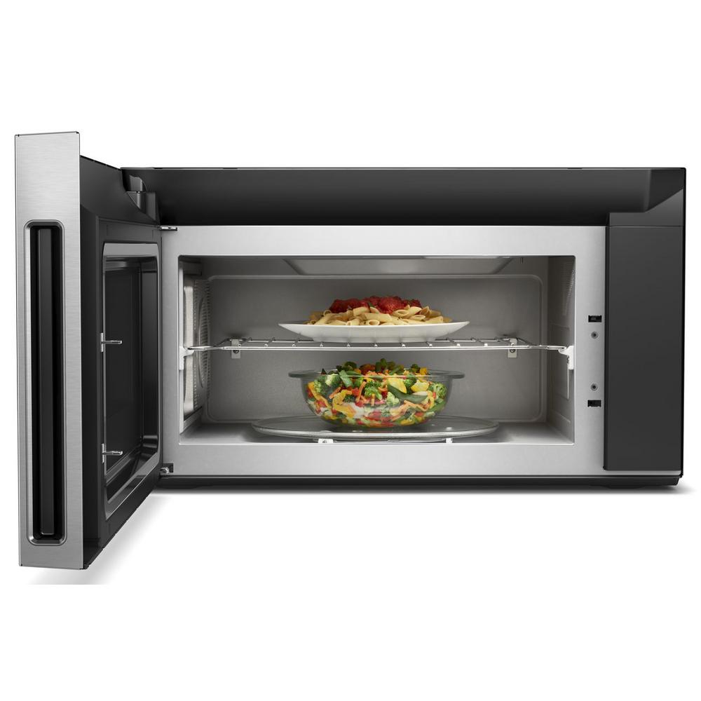 Whirlpool 1 9 Cu Ft Smart Over The Range Convection Microwave In Fingerprint Resistant Stainless Steel Wmh78019hz Home Depot Whirlpool 1 9 Cu Ft Smart Over The