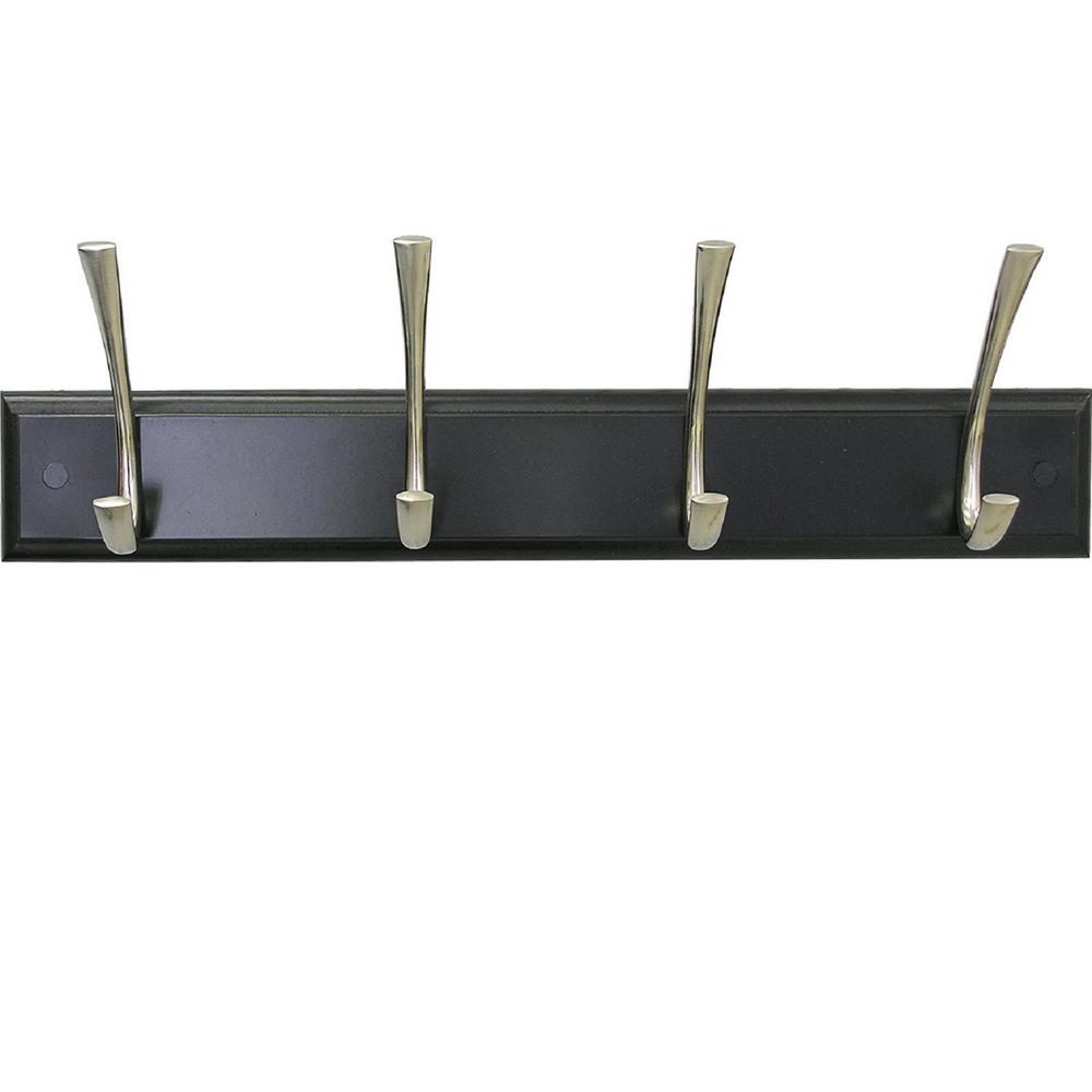 Liberty Contempo 18 in. Vintage Black and Satin Nickel Pilltop Coat and