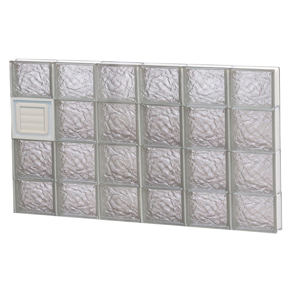 Clearly Secure 46.5 in. x 23.25 in. x 3.125 in. Frameless Ice Pattern