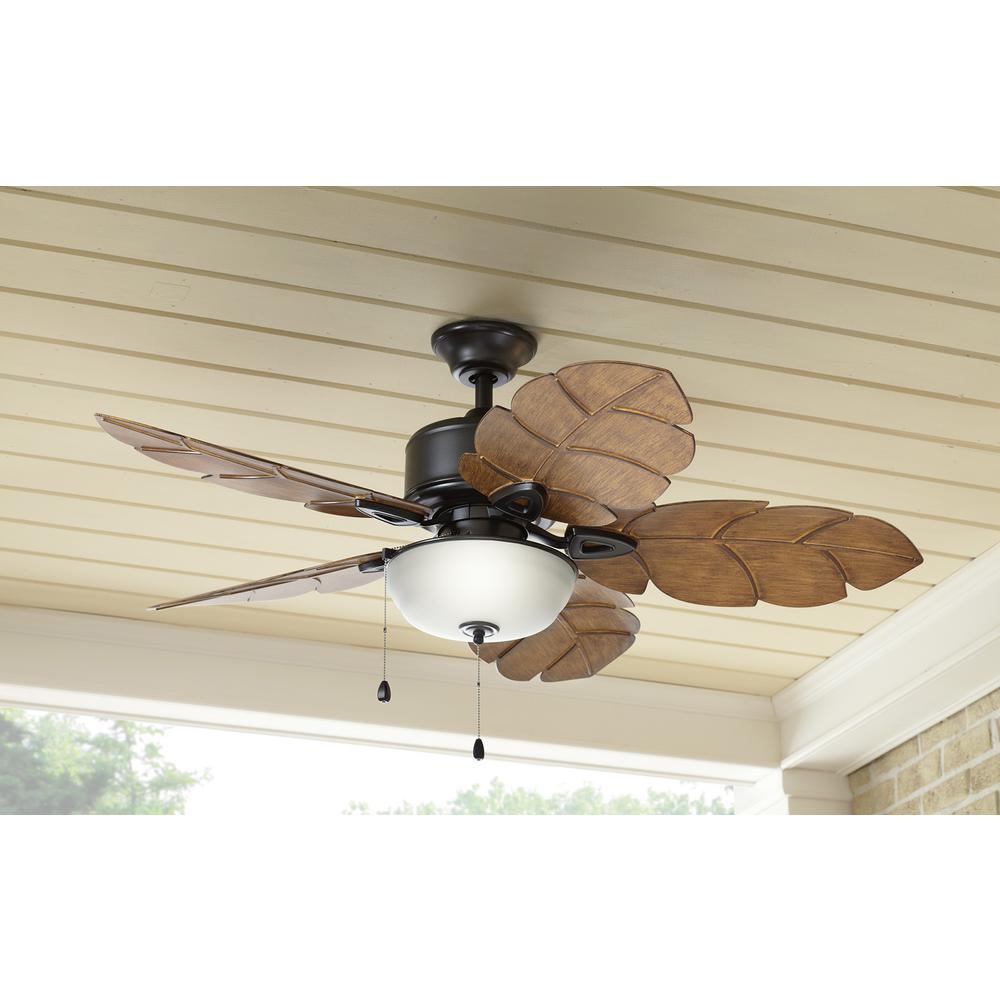 Home Decorators Collection Palm Cove 52, Ceiling Fan Palm Blades With Light