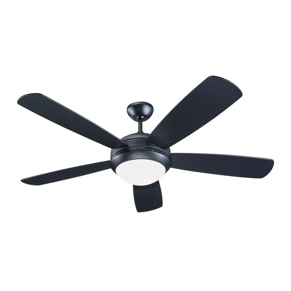 Monte Carlo Discus 52 in. Matte Black Ceiling Fan-5DI52BKD-L - The Home